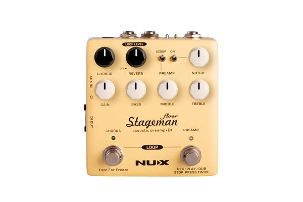 Nux Stageman Floor Acoustic Preamp & DI with Effects and Looper